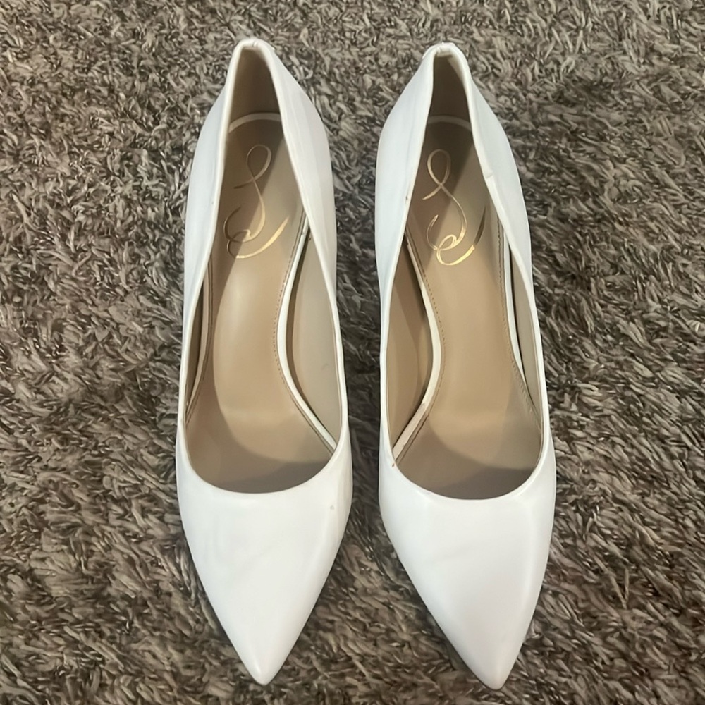 Sam Edelman White Pointed Toe Heels